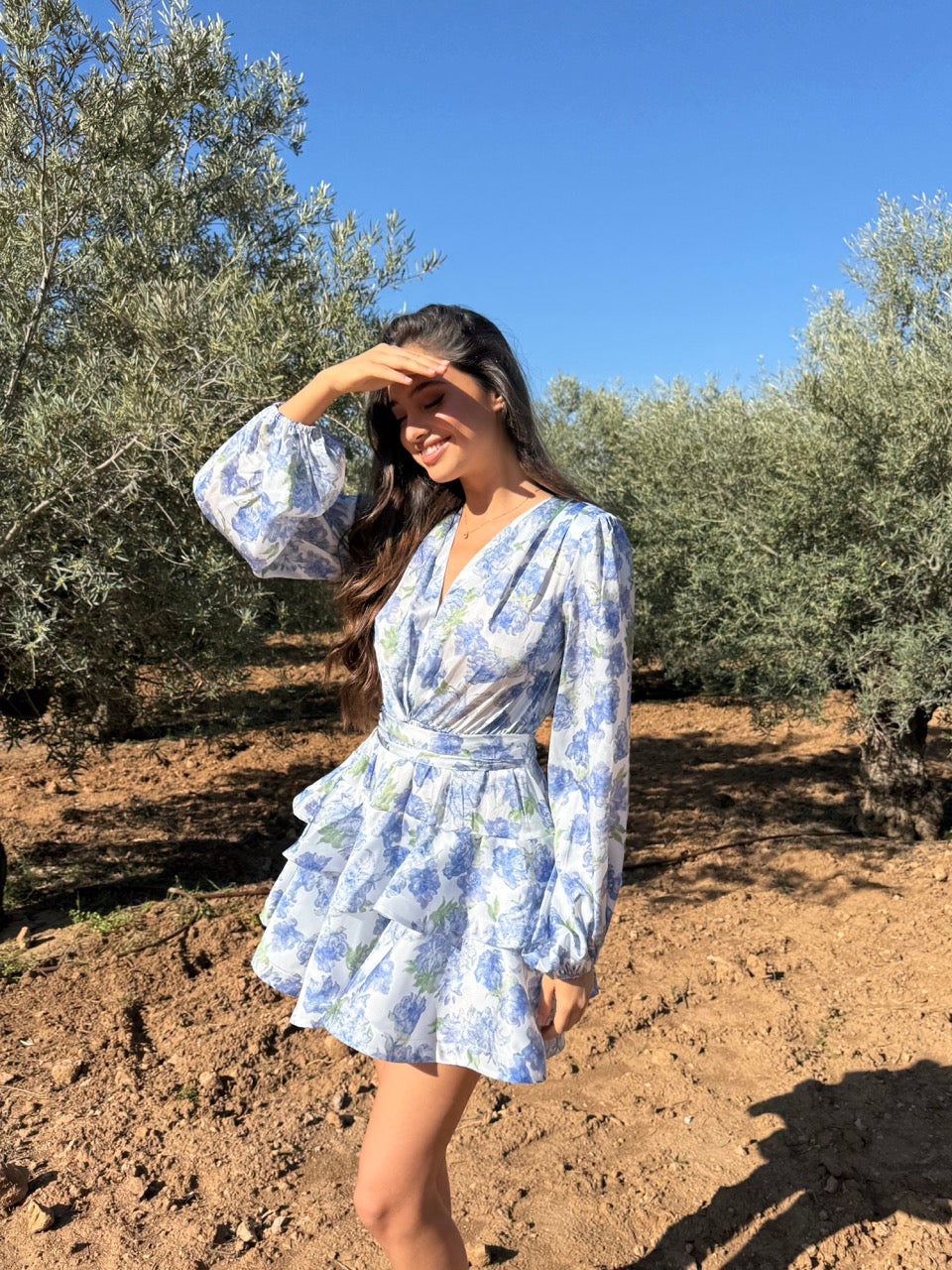 Asya Bedouin Dress - Saxe Azure - Kjoler