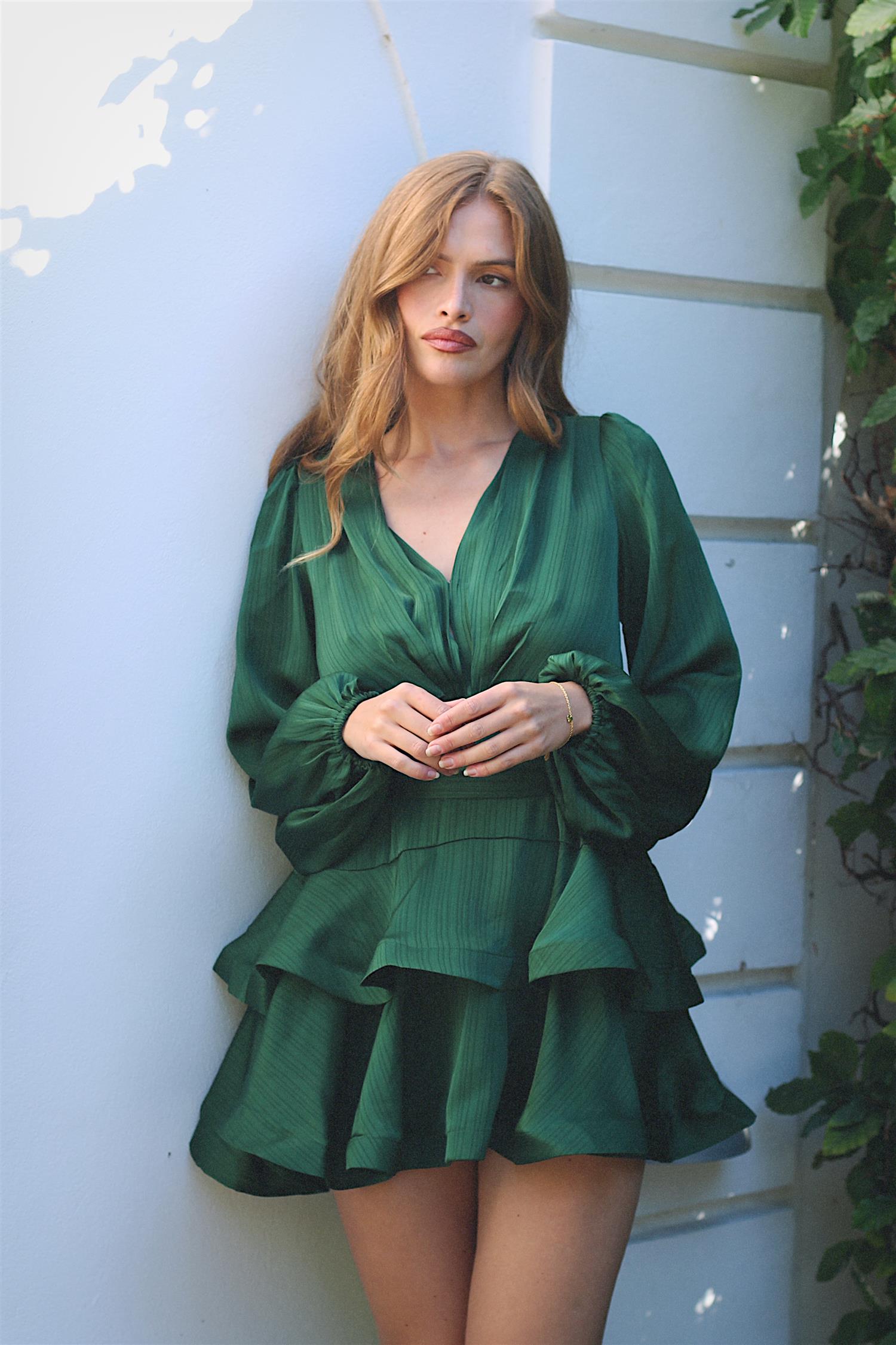 Asya Bedouin Dress - Smaragd - Kjoler