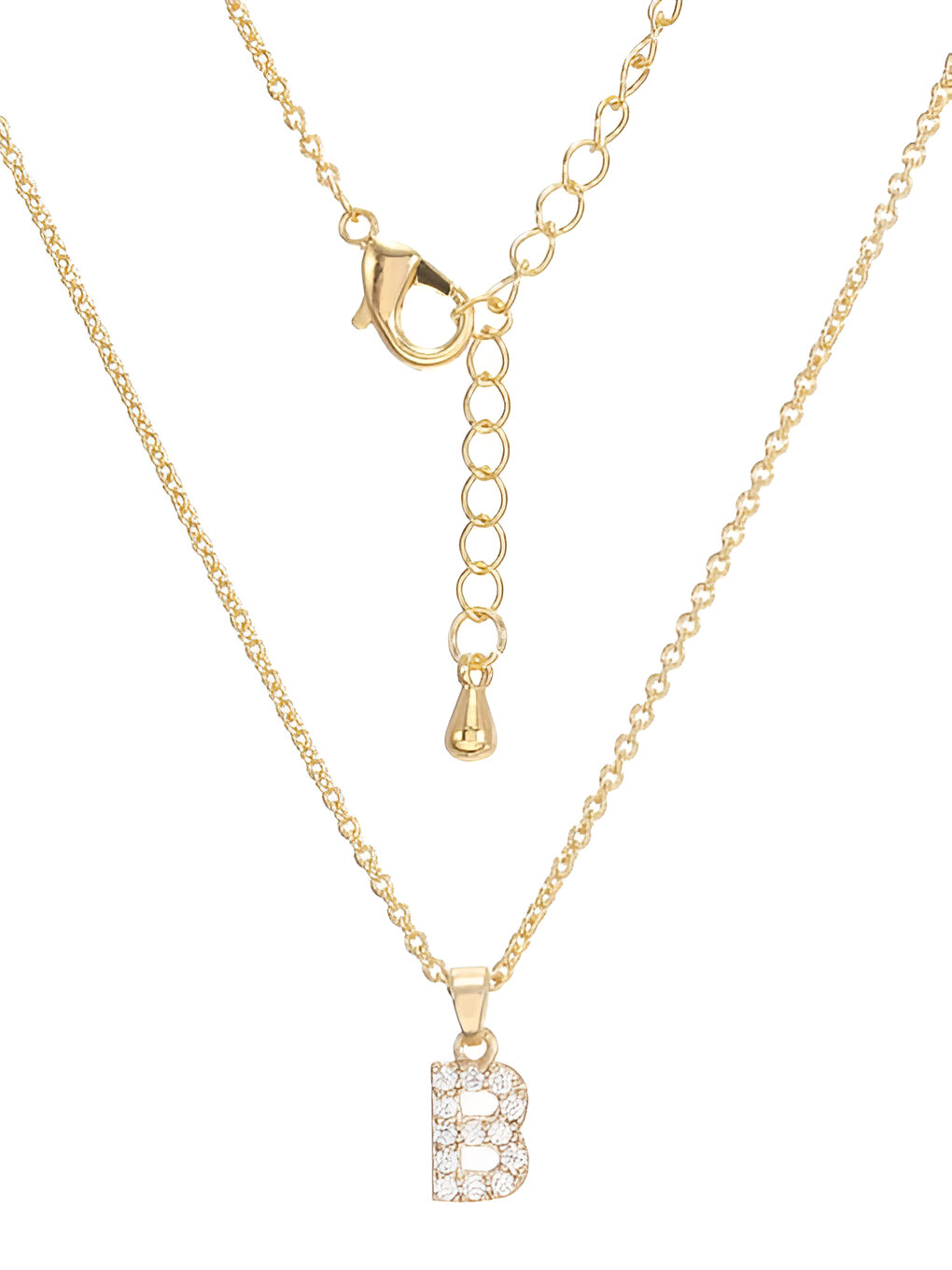 B Stras Letter Necklace Tilbehør