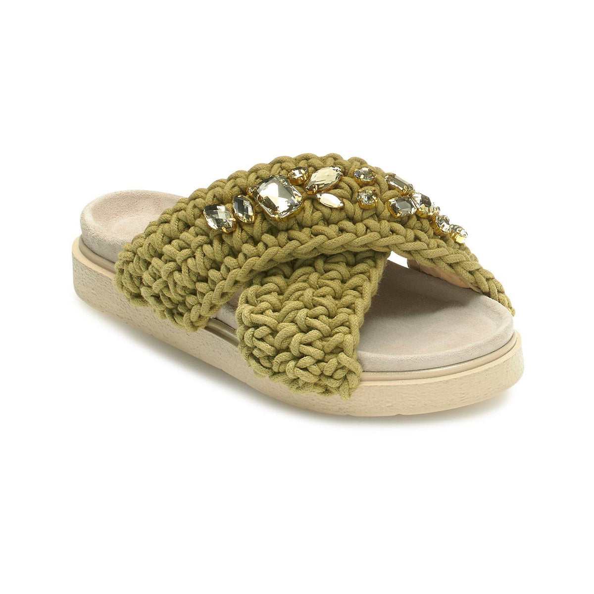 Slipper Woven Stone