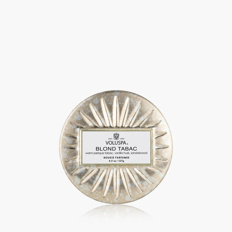 Mini Tin Candle 113g - Blond Tabac
