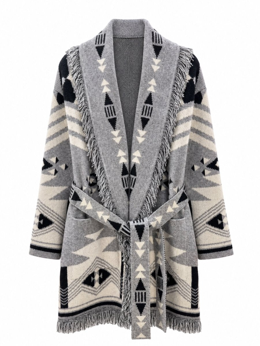 Fringe Jacket - Grey/Black