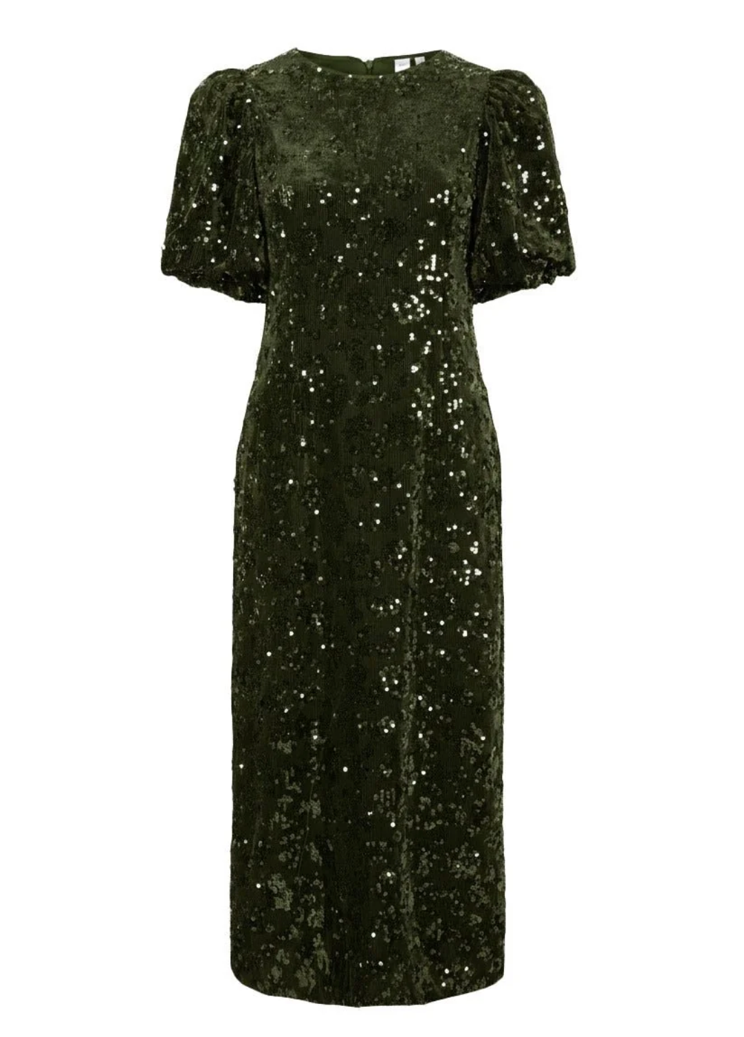Yassofie 2/4 Sequin Midi Dress - Chive