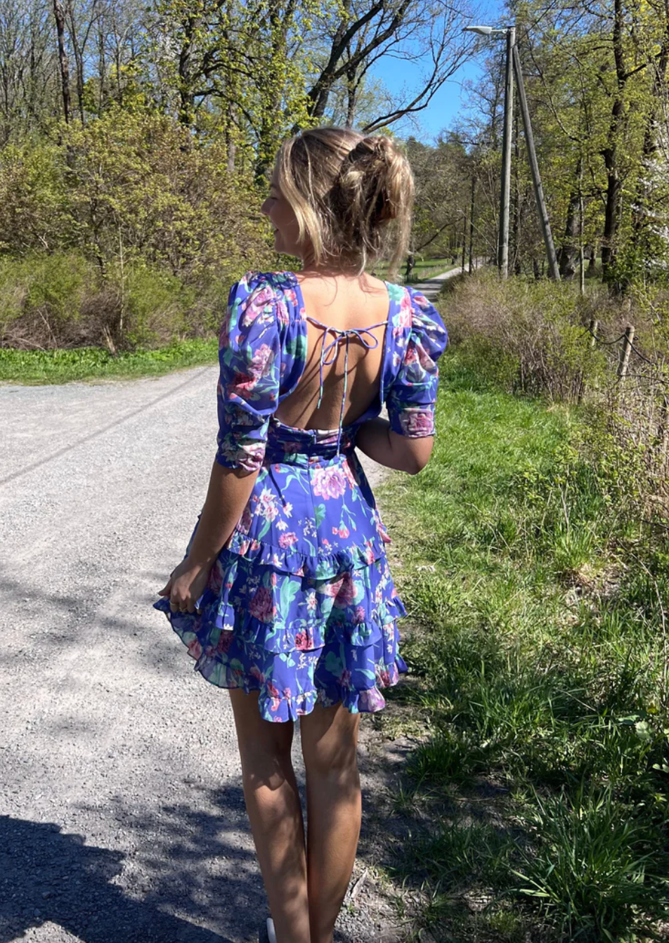 Isla Mini Dress - Violet Rosette