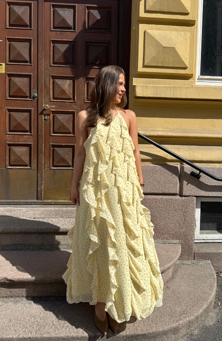 Yasfinillo Halterneck Long Dress