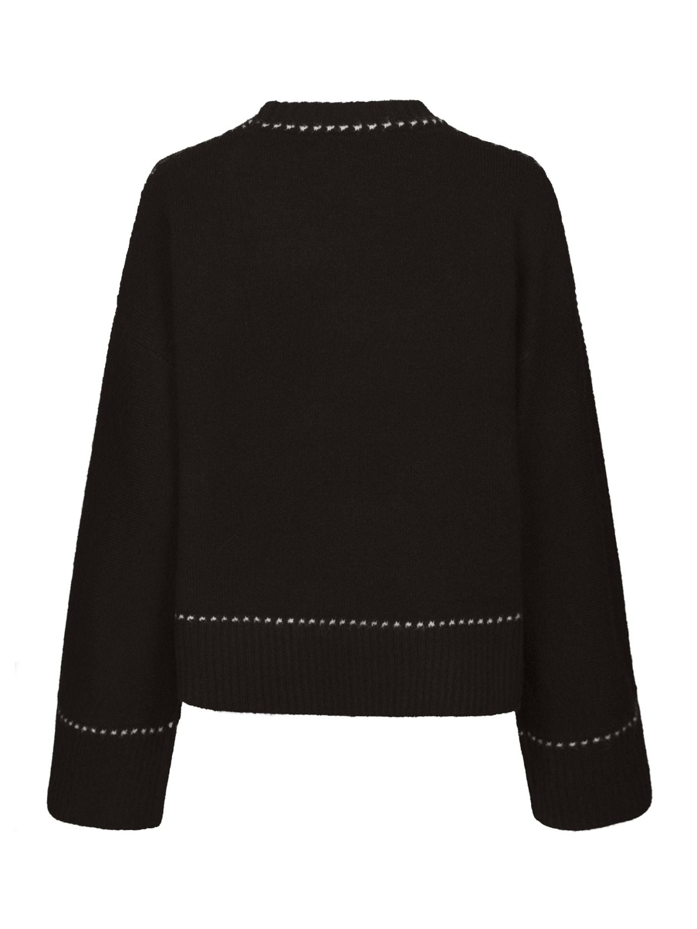 Roeme Knit Stitch Blouse - Brown Melange
