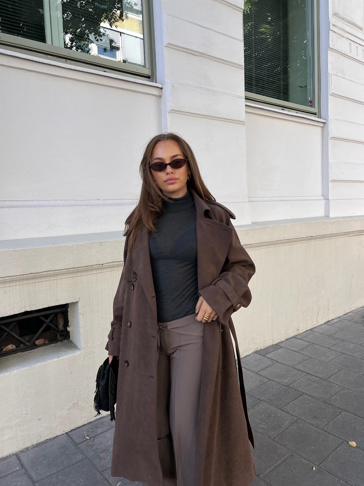 Caia Suede PU Coat