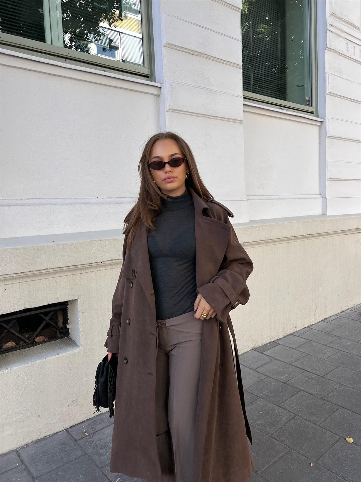 Caia Suede PU Coat