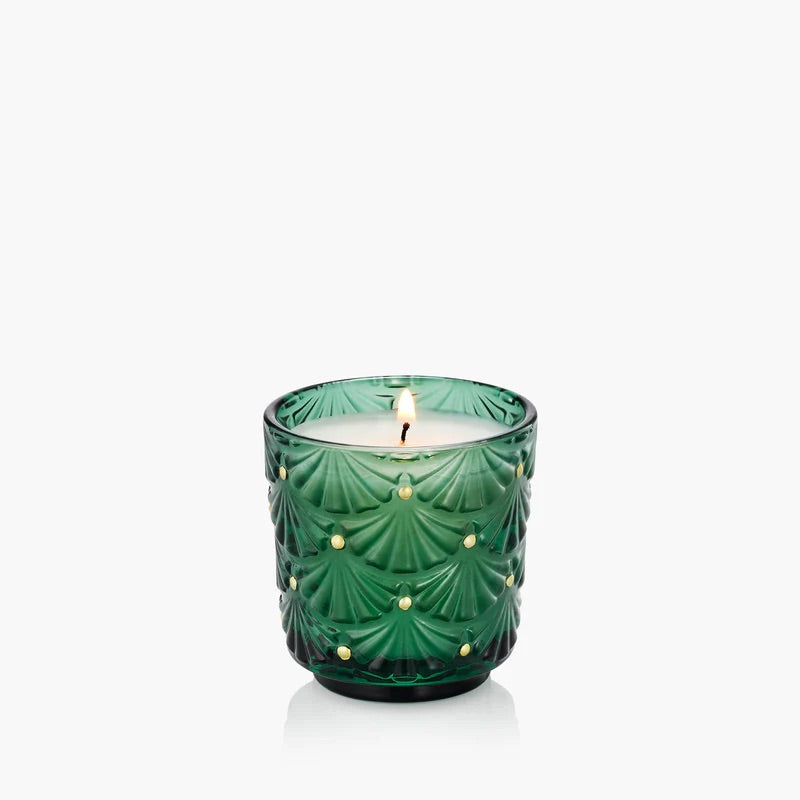 Boxed Mini Pedestal Candle 70g - Noble Fir Garland