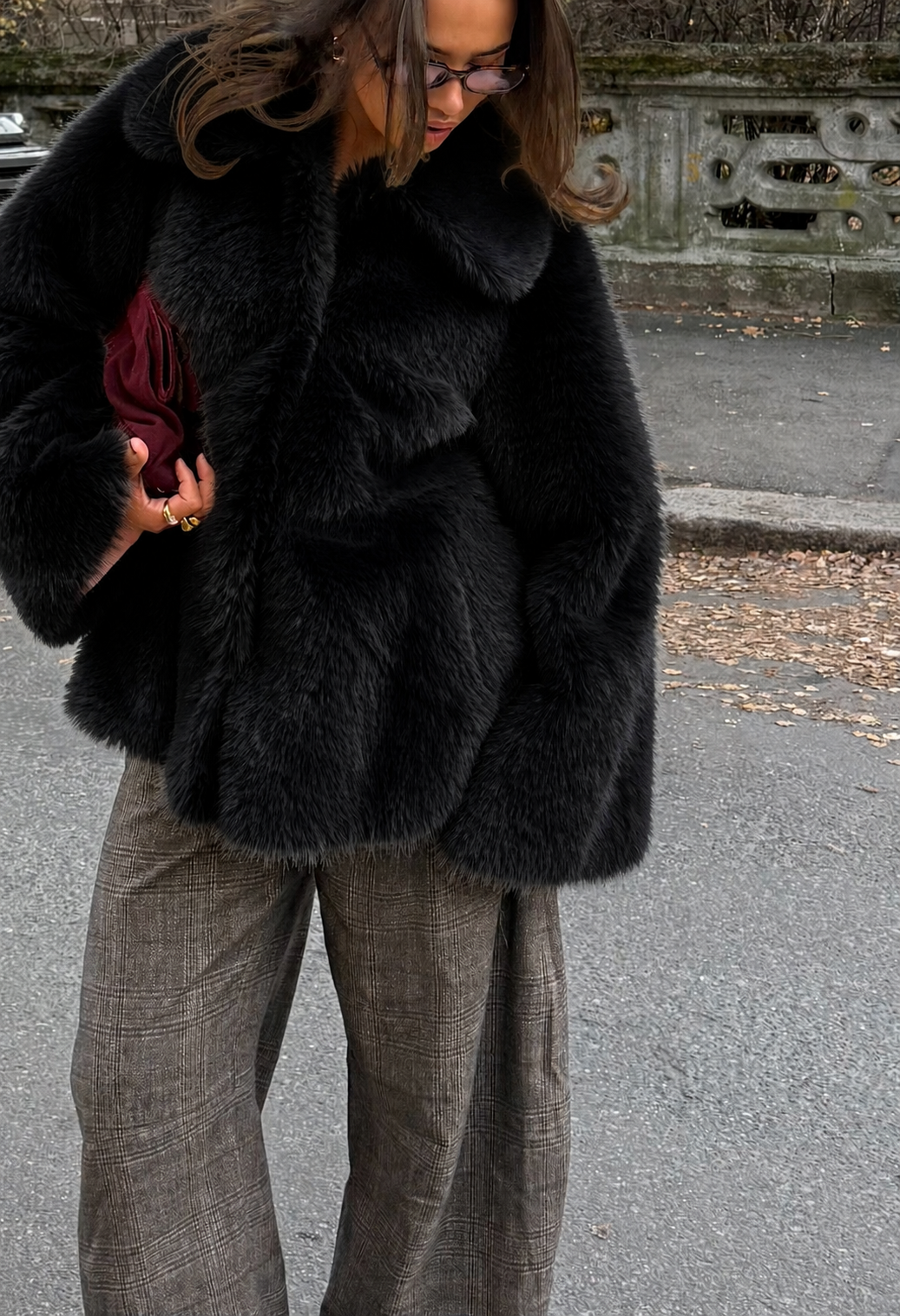 Ellie Fake Fur - Black