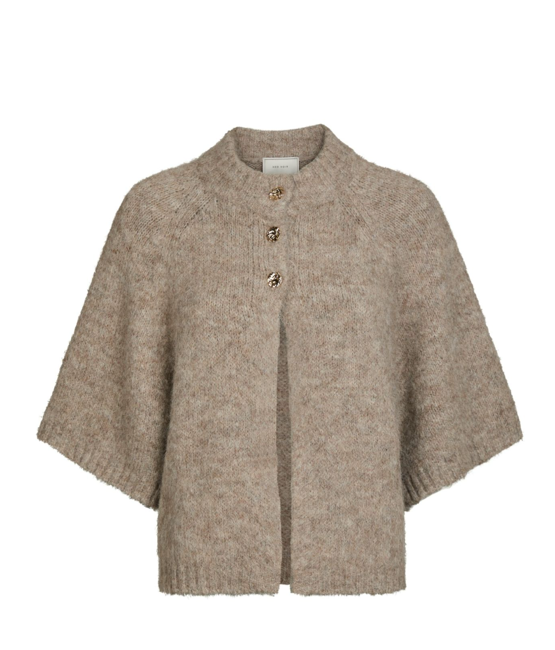 Benuta Fluffy Knit Cardigan - Beige Melange