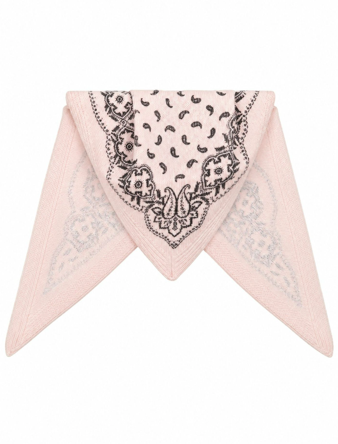 Ariya Paisley Knit Scarf - Powder