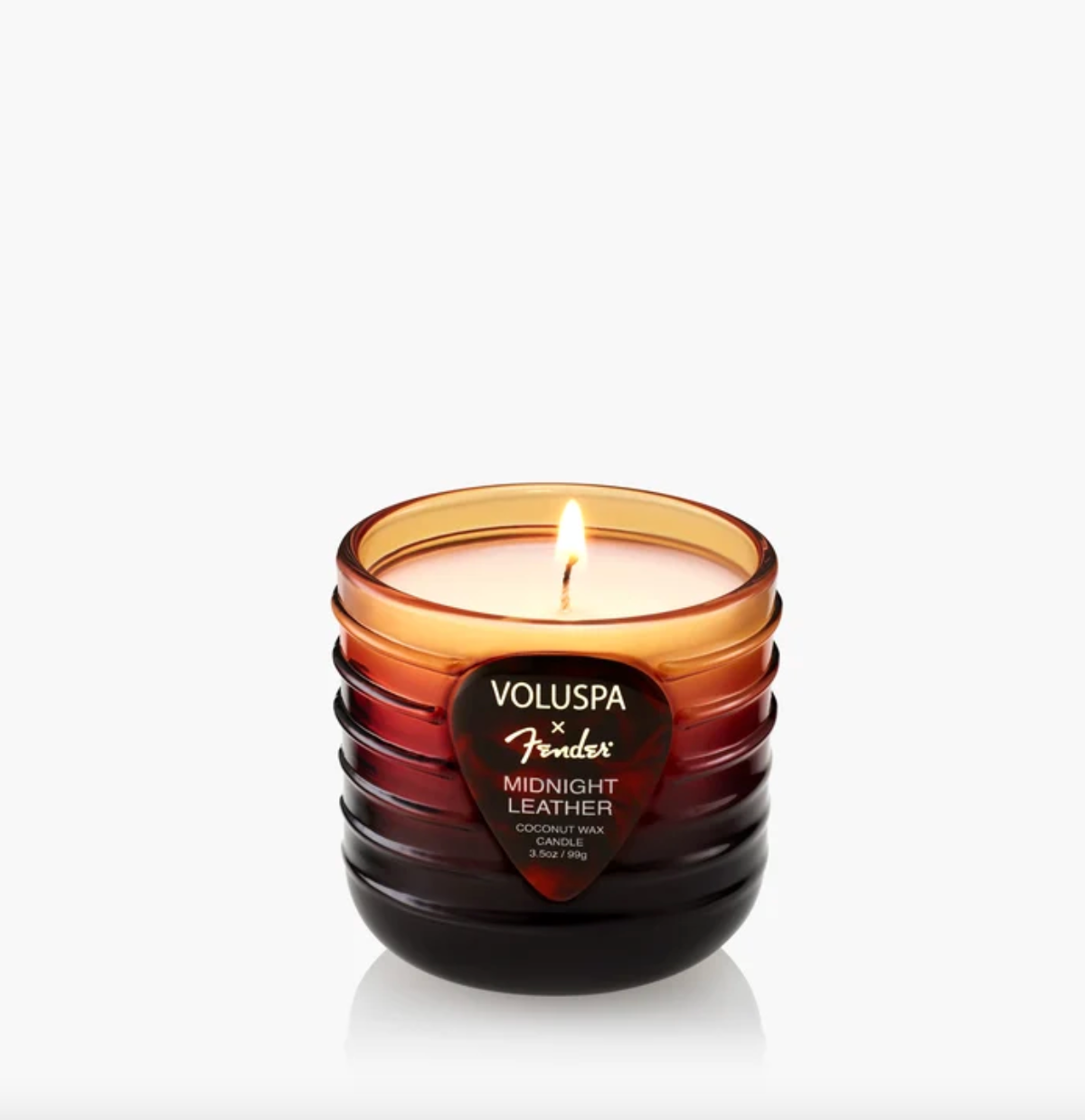 Midnight Leather Pedestal Candle 99g