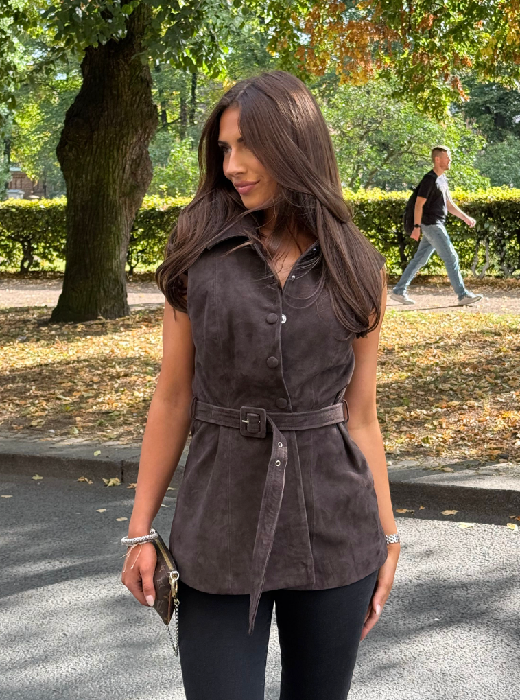 Yasrie Suede Waistcoat