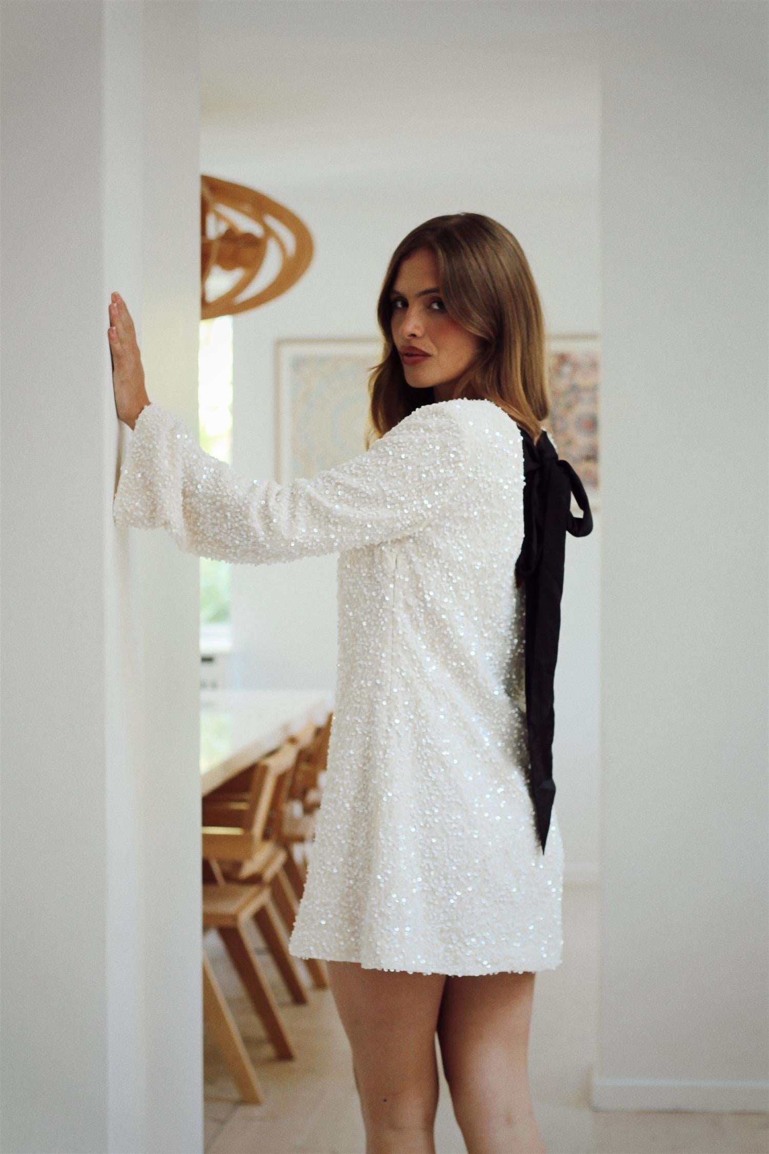 Cayla Esme Mini Dress - Cream Treasure - Kjoler