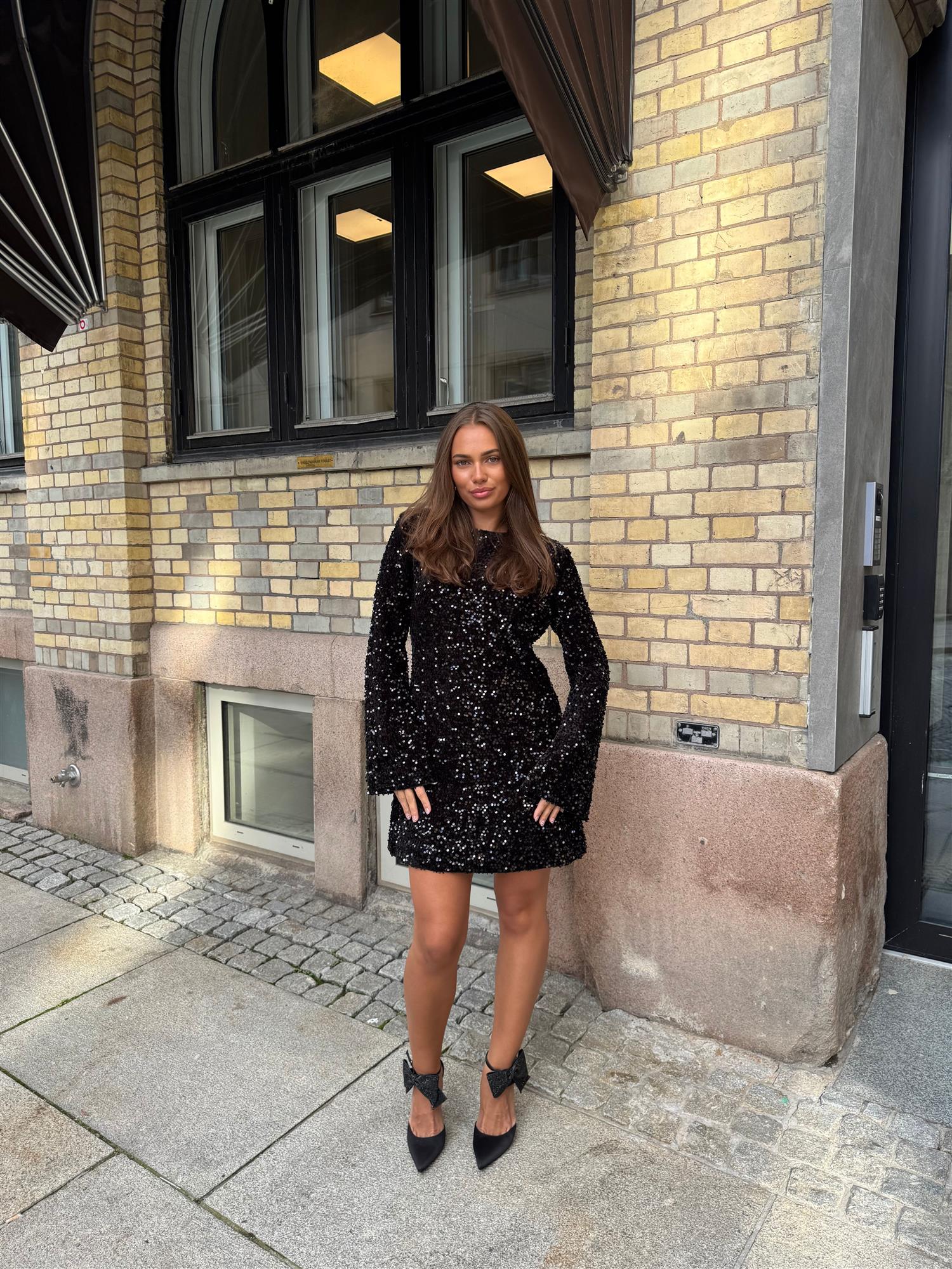 Cayla Esme Mini Dress - Grain Onyx - Kjoler