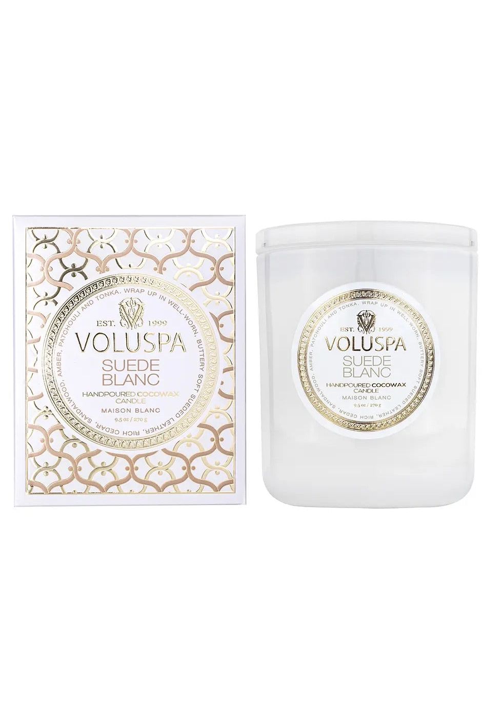 Classic Boxed Candle 270g - Suede Blanc - Tilbehør