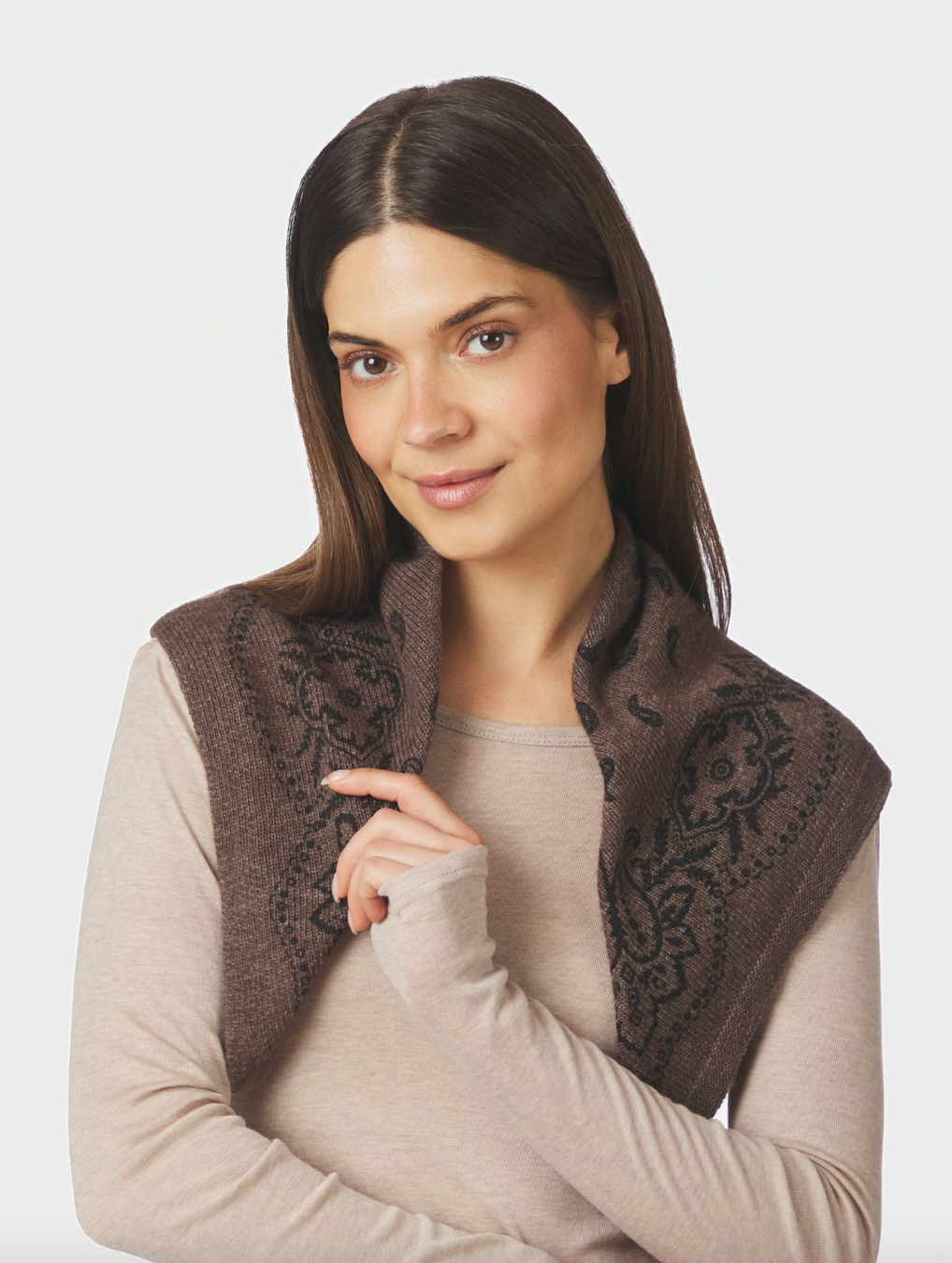 Adelina Paisley Knit Scarf