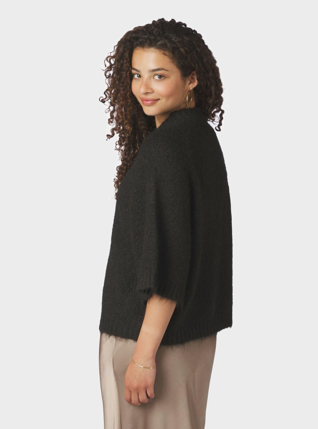 Benuta Fluffy Knit Cardigan - Dark Brown