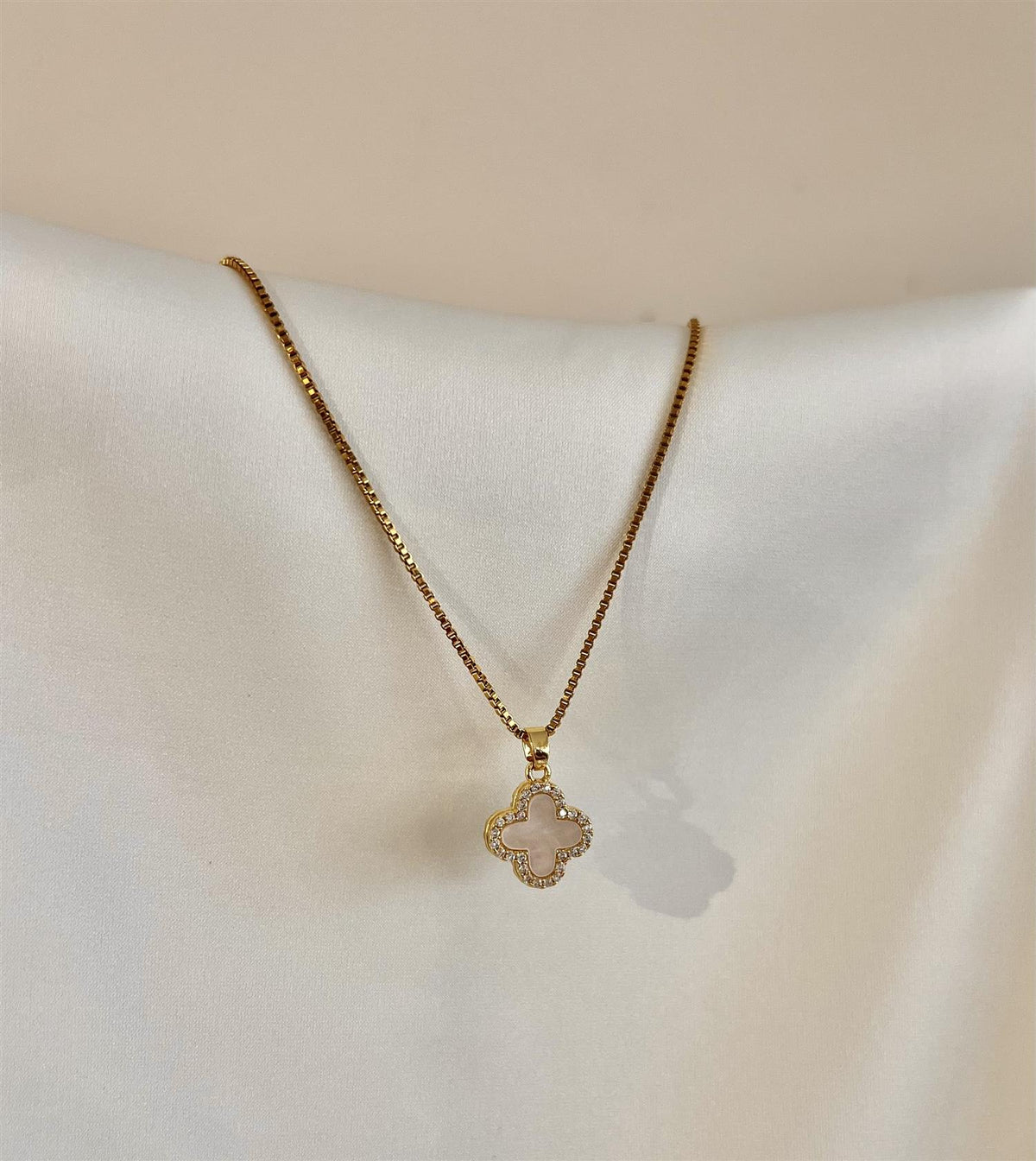 Four Leaf Double Necklace S.Steel