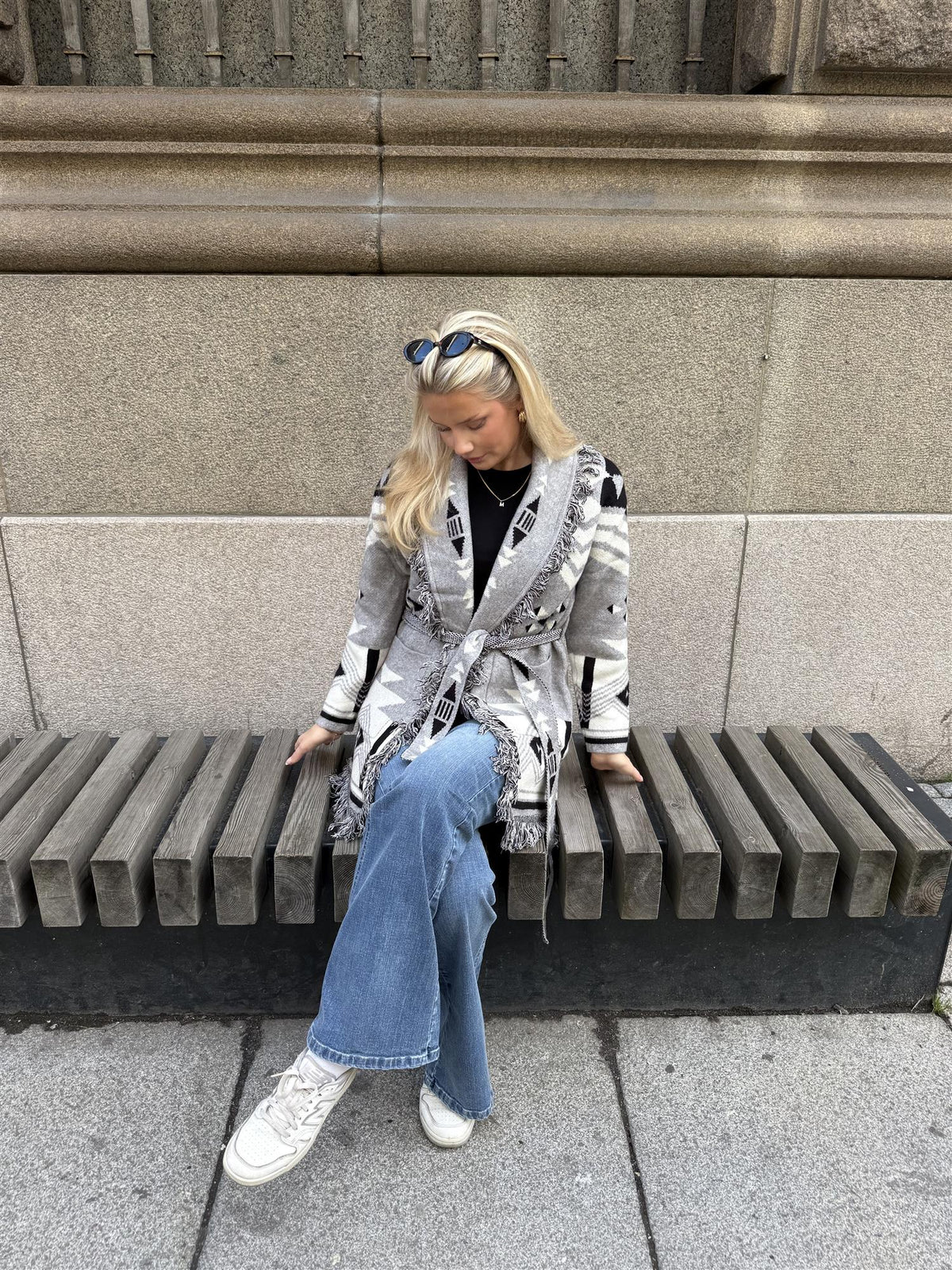 Fringe Jacket - Grey/Black