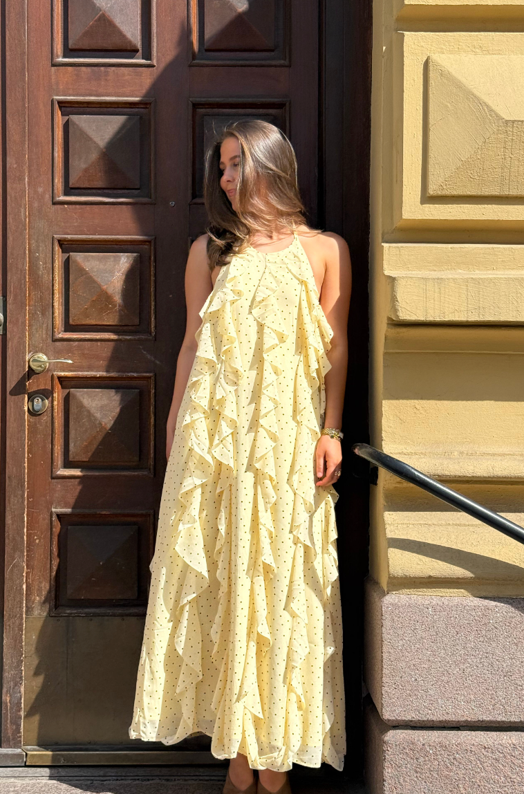 Yasfinillo Halterneck Long Dress
