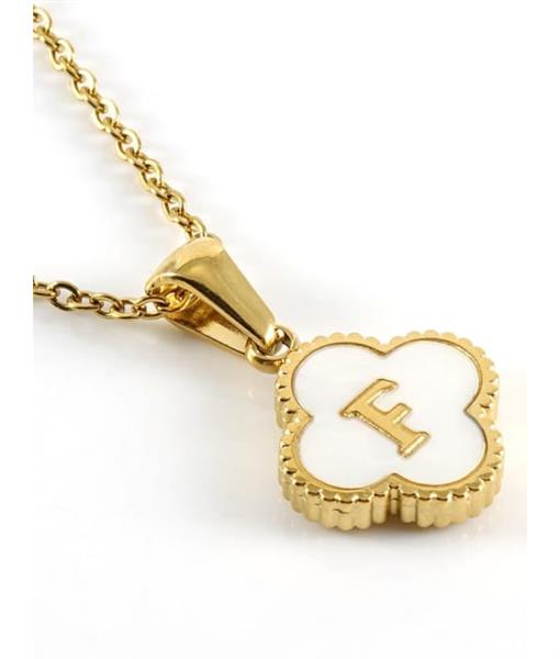 Four Leaf Letter Necklace