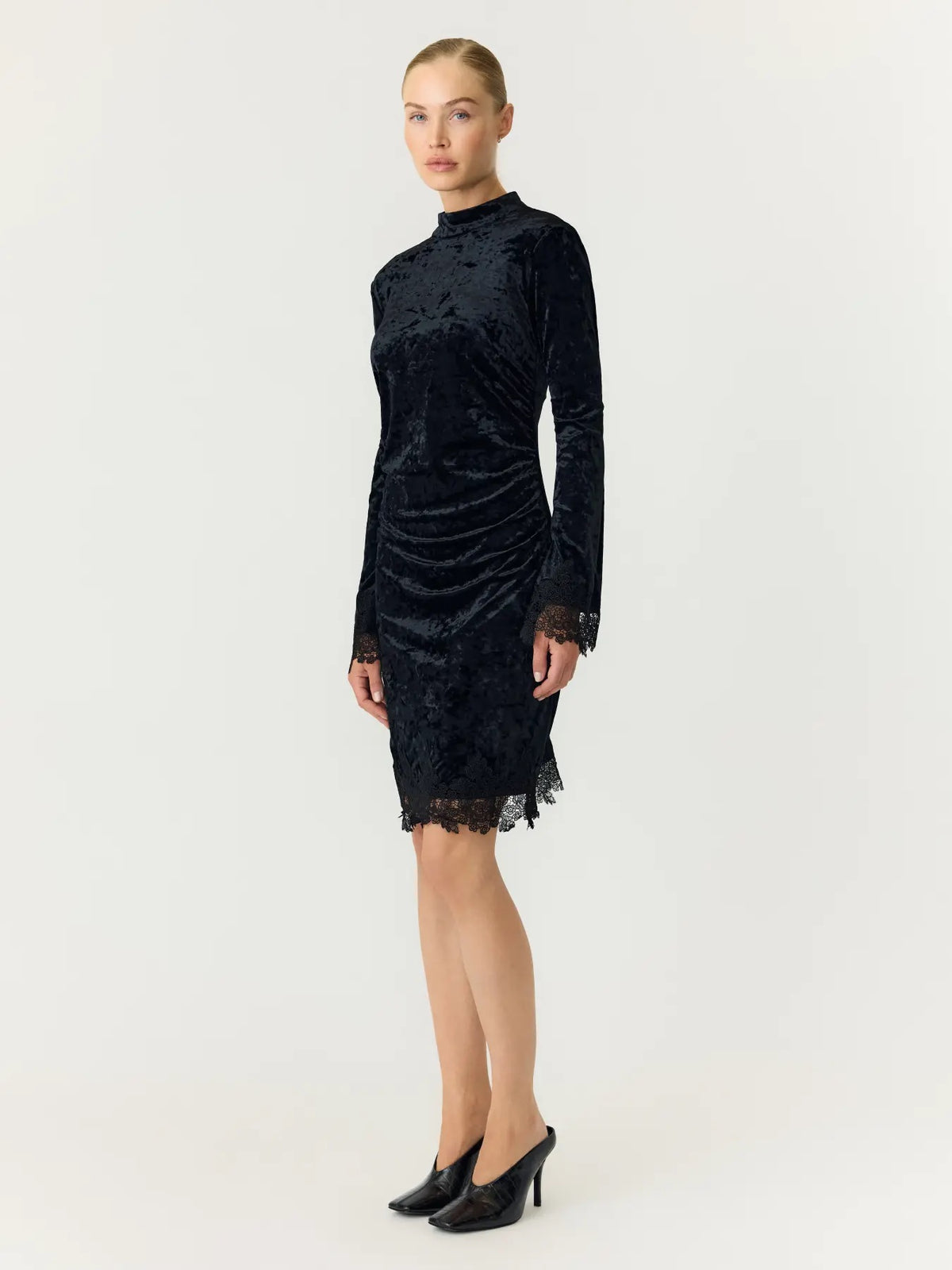 Yasvellia LS Short Lace Dress