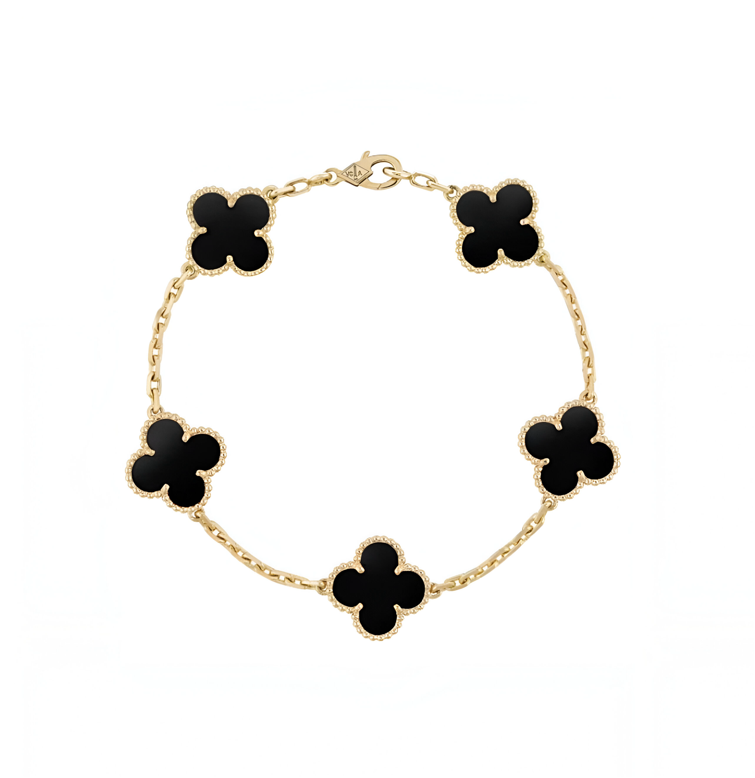 Haily Four Leaf Bracelet Black - Tilbehør