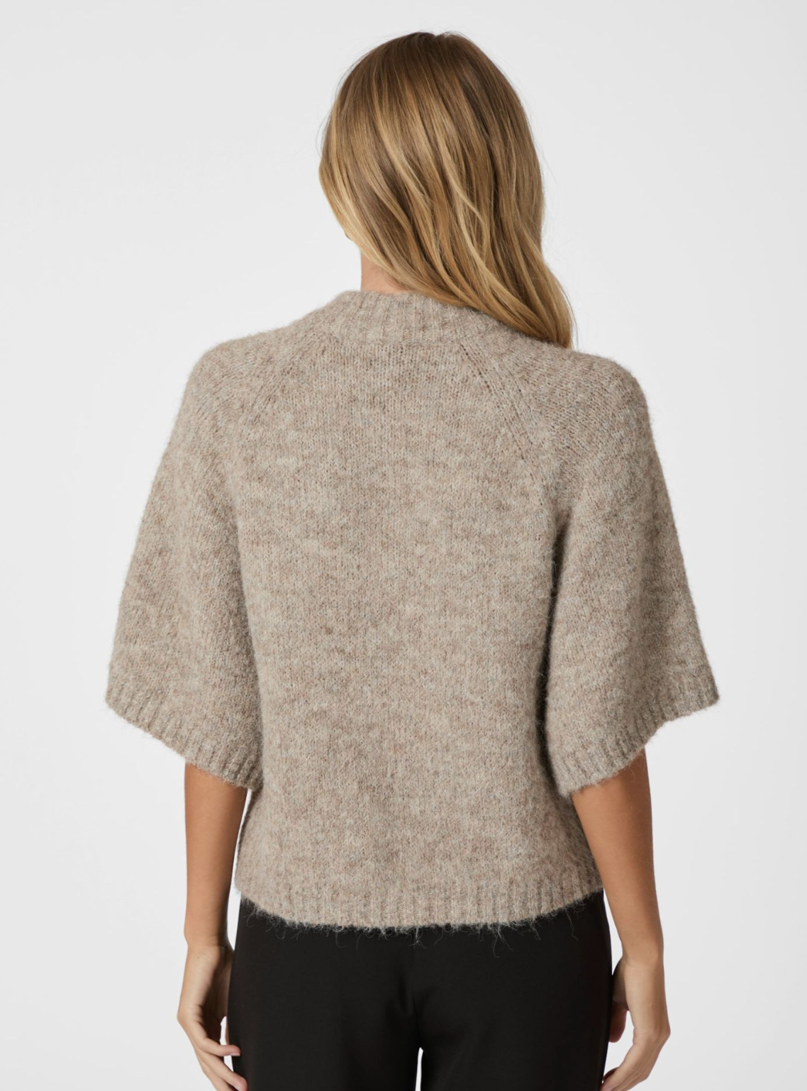 Benuta Fluffy Knit Cardigan - Beige Melange