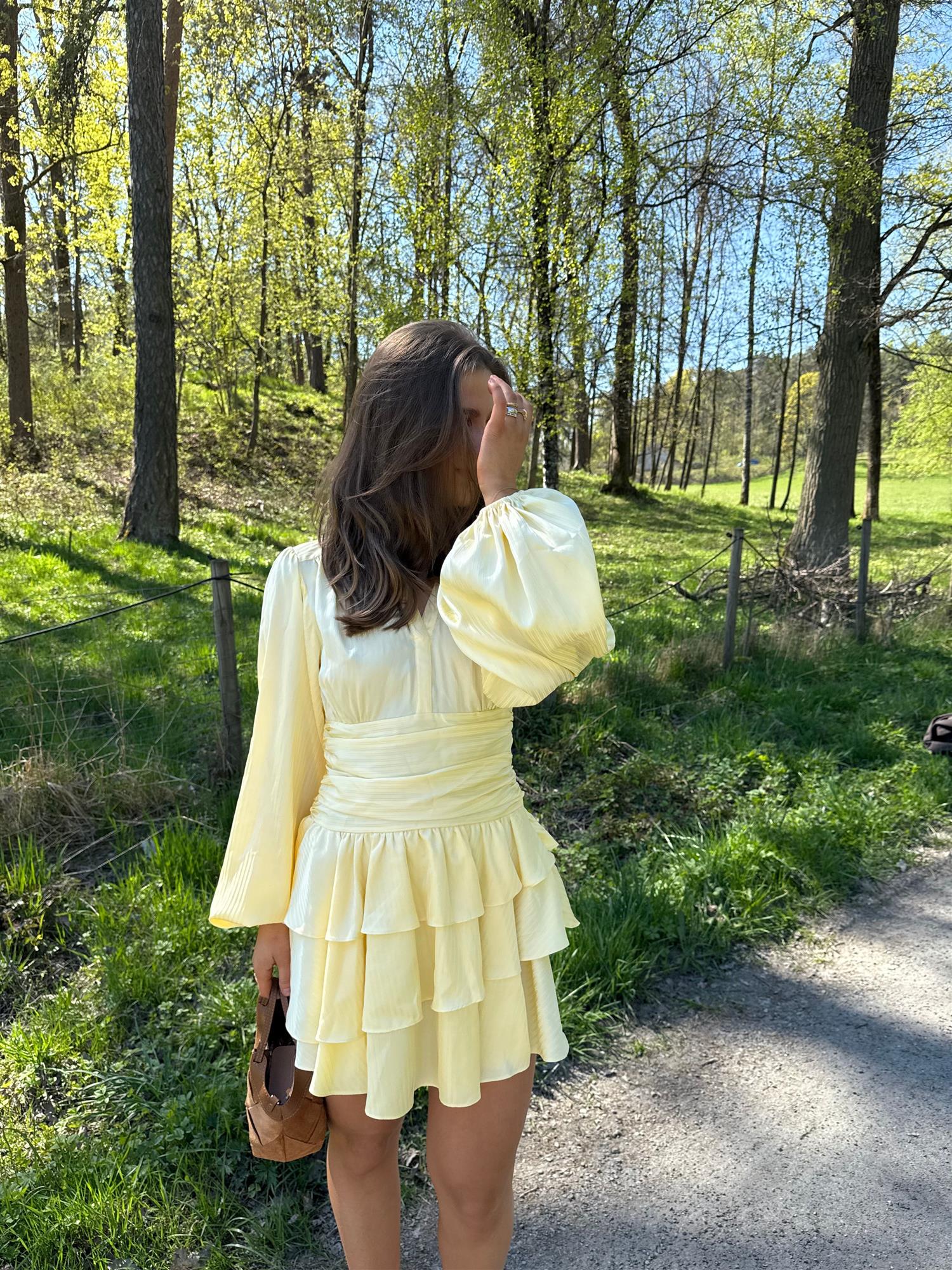 Nadine Belted Ruffle Dress