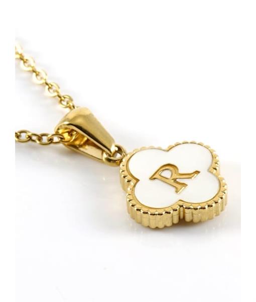 Four Leaf Letter Necklace