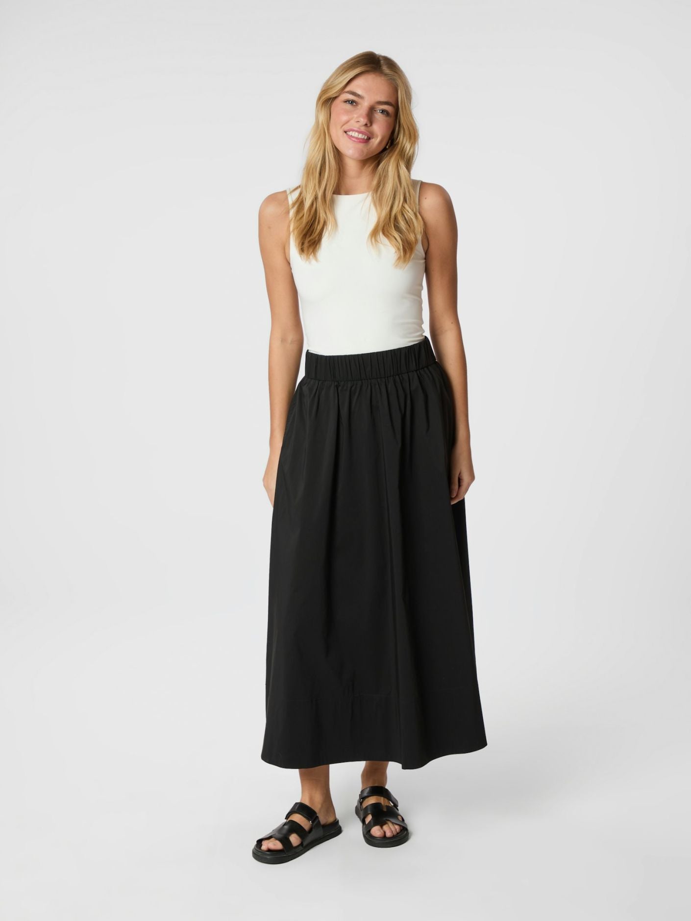 Yara Long Poplin Skirt - Skjørt