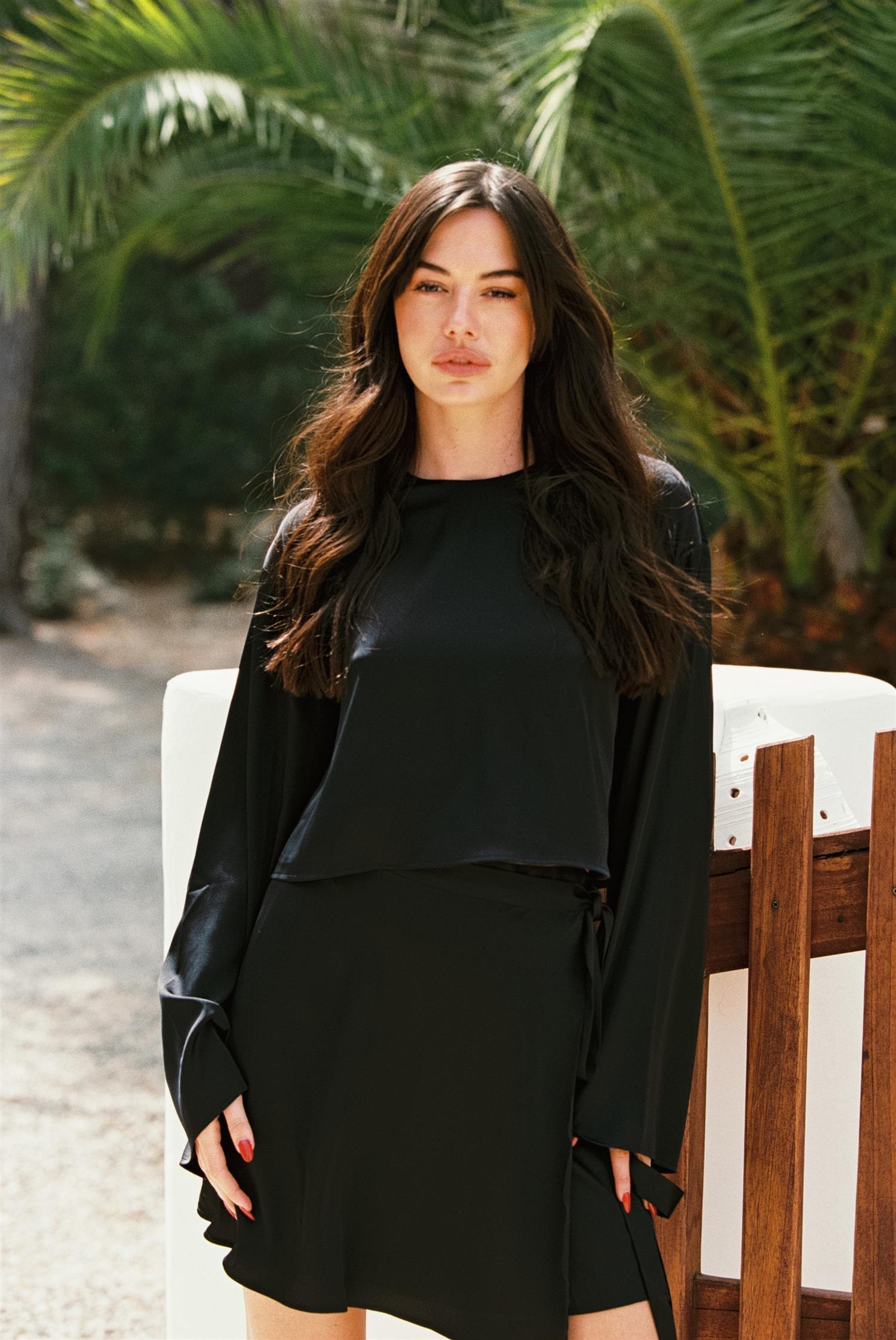 Dina Satin Mini Skirt - Skjørt