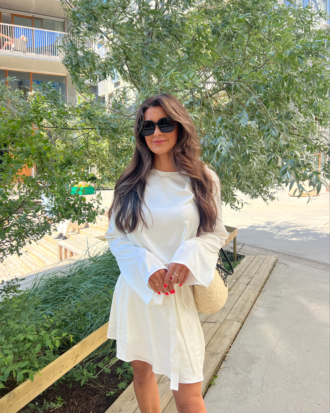 Dina Satin Mini Skirt - Skjørt