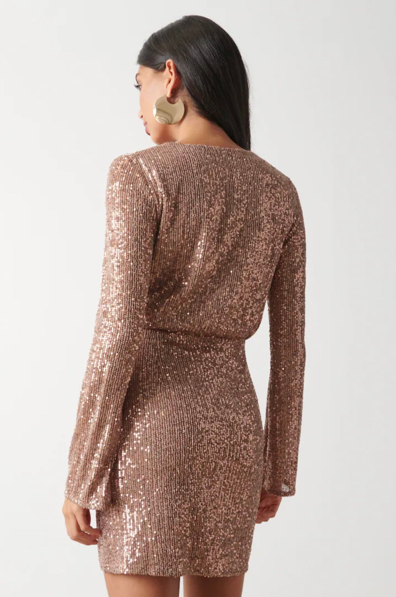 Dulcie Mini Wrap Sequin Dress - Kjoler