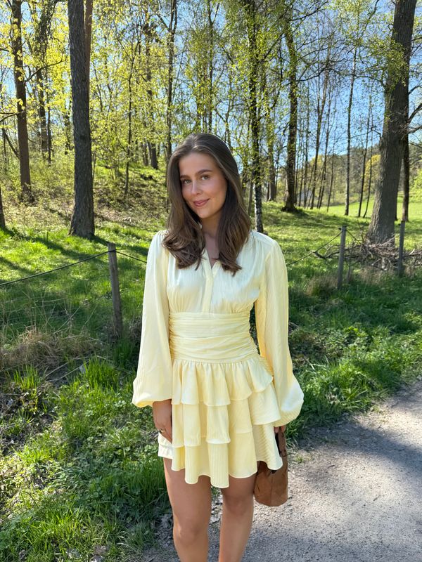 Nadine Belted Ruffle Dress