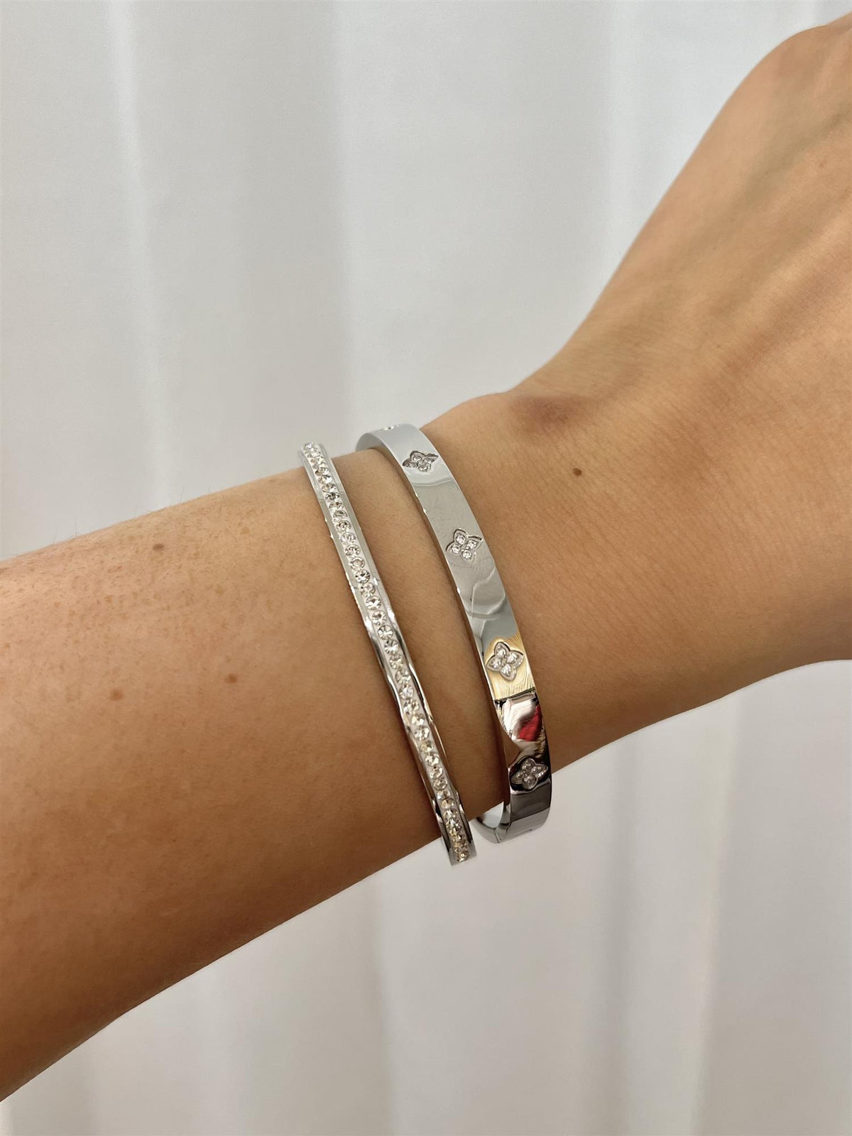 Ariel Bangle Bracelet - Silver