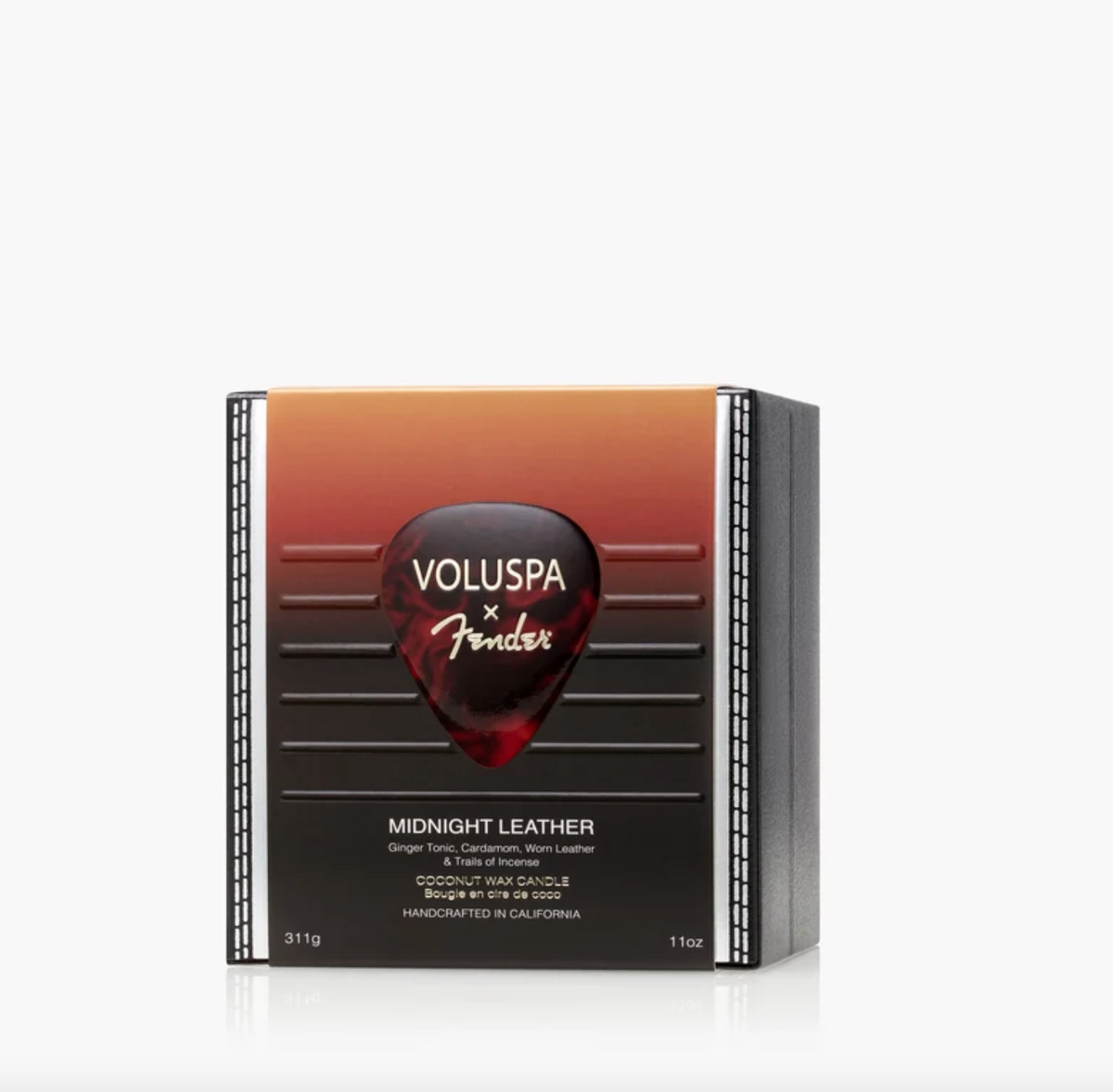 Midnight Leather Boxed Candle 311g