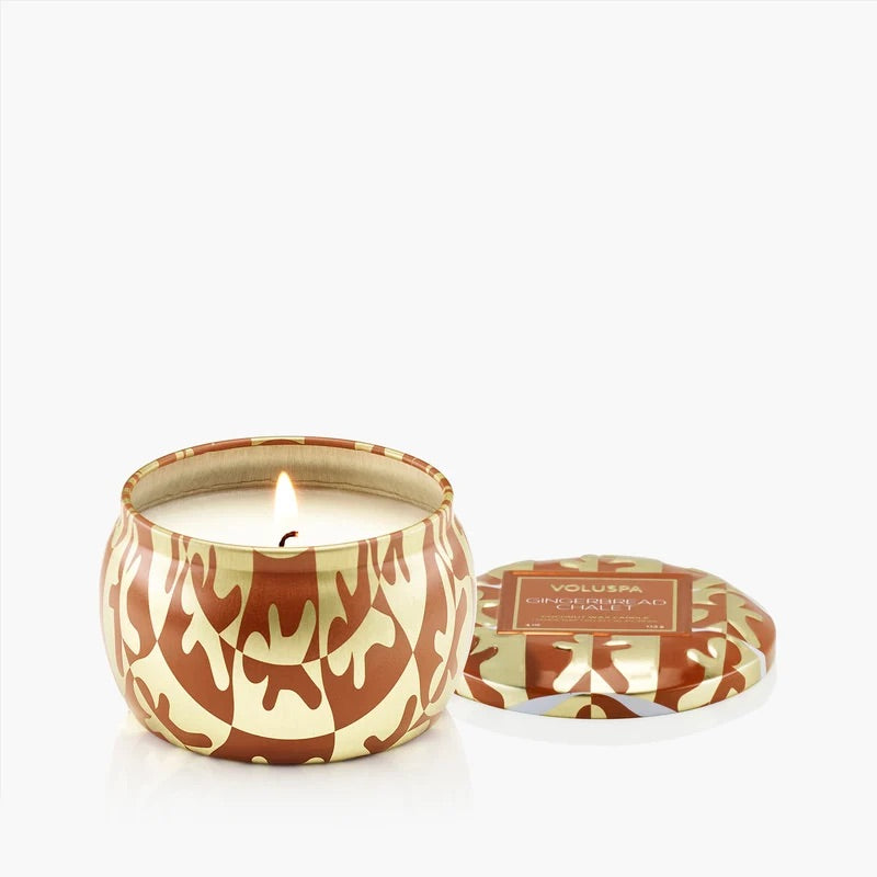 Mini Tin Candle 113g - Gingerbread Chalet