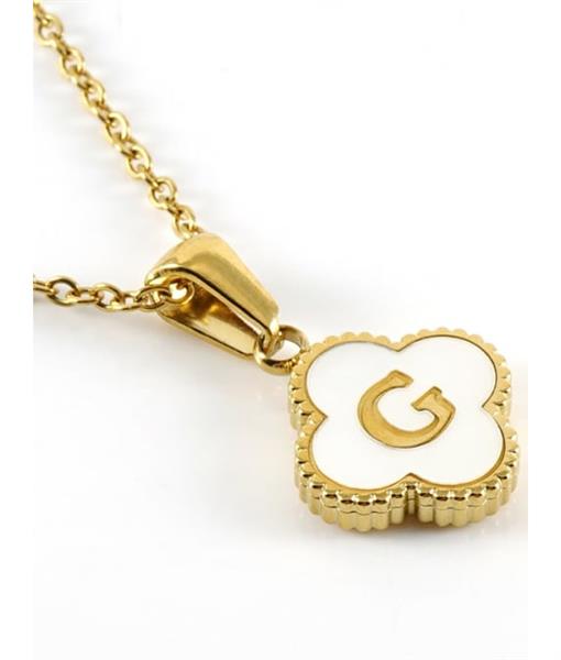 Four Leaf Letter Necklace