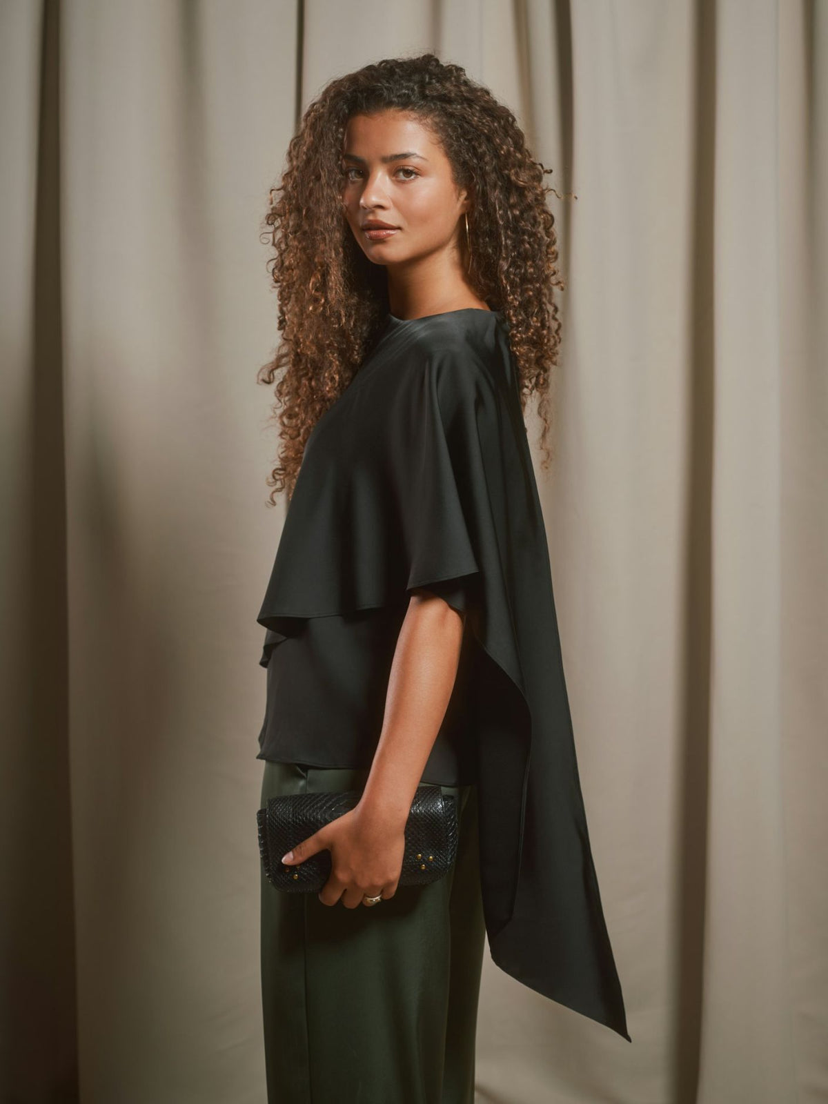 Lunelle Drapy Satin Top