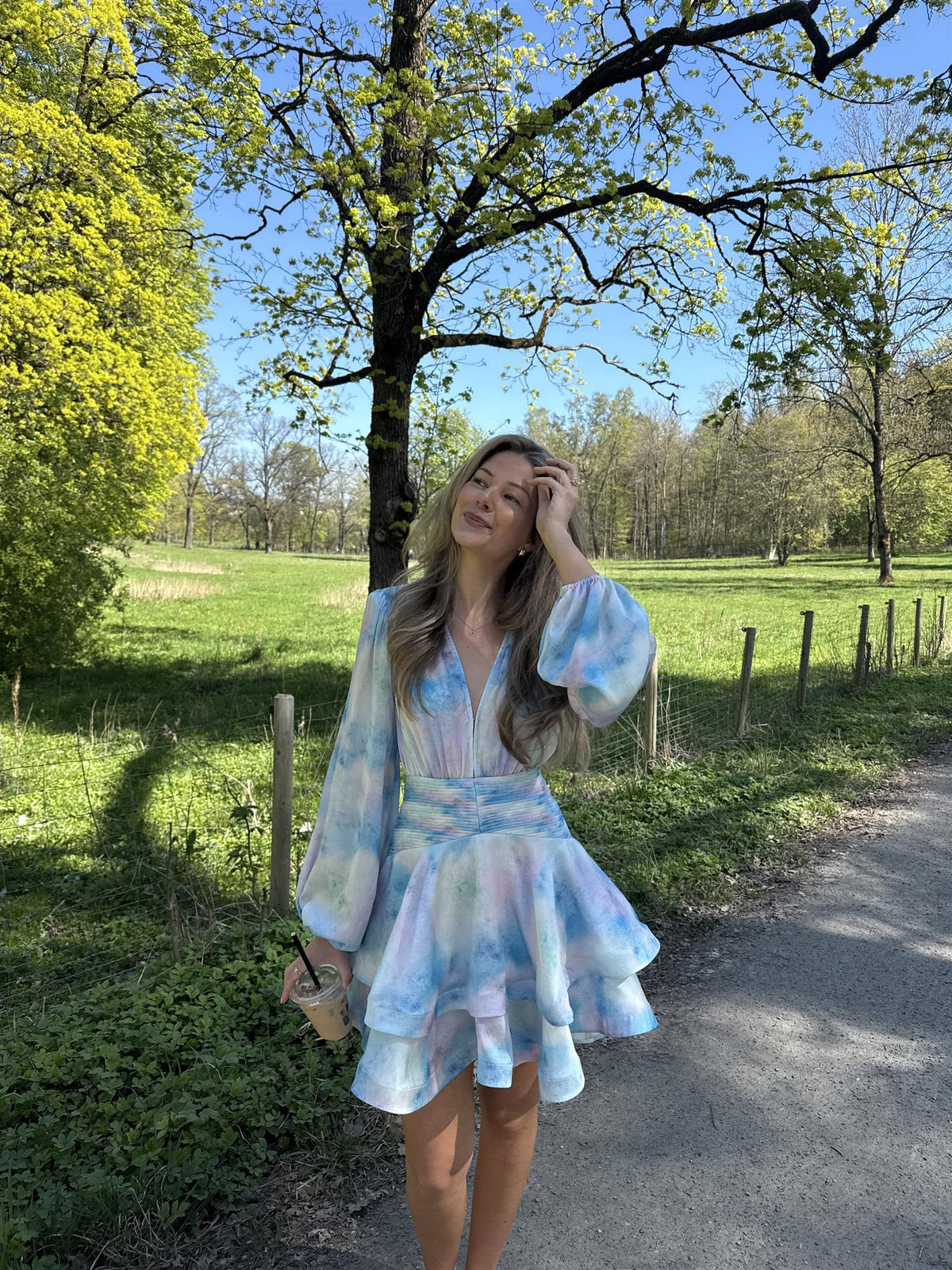 Amira Bedouine Dress - Azure Splash
