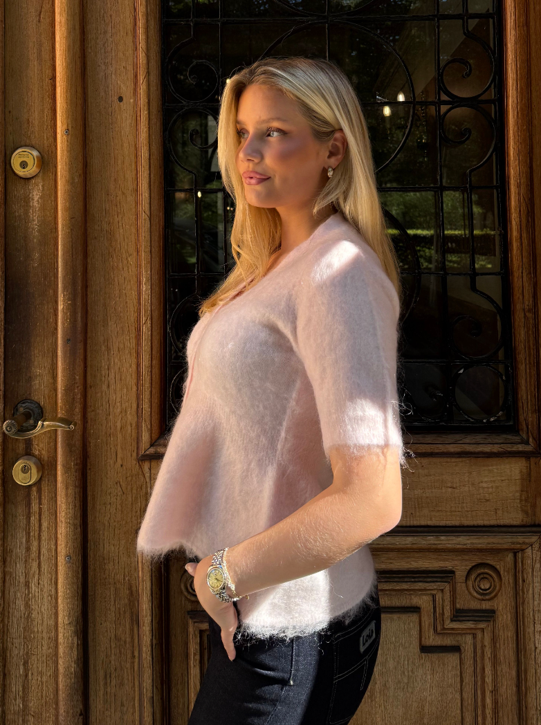 Yastilde SS Mohair Blend Knit Cardigan