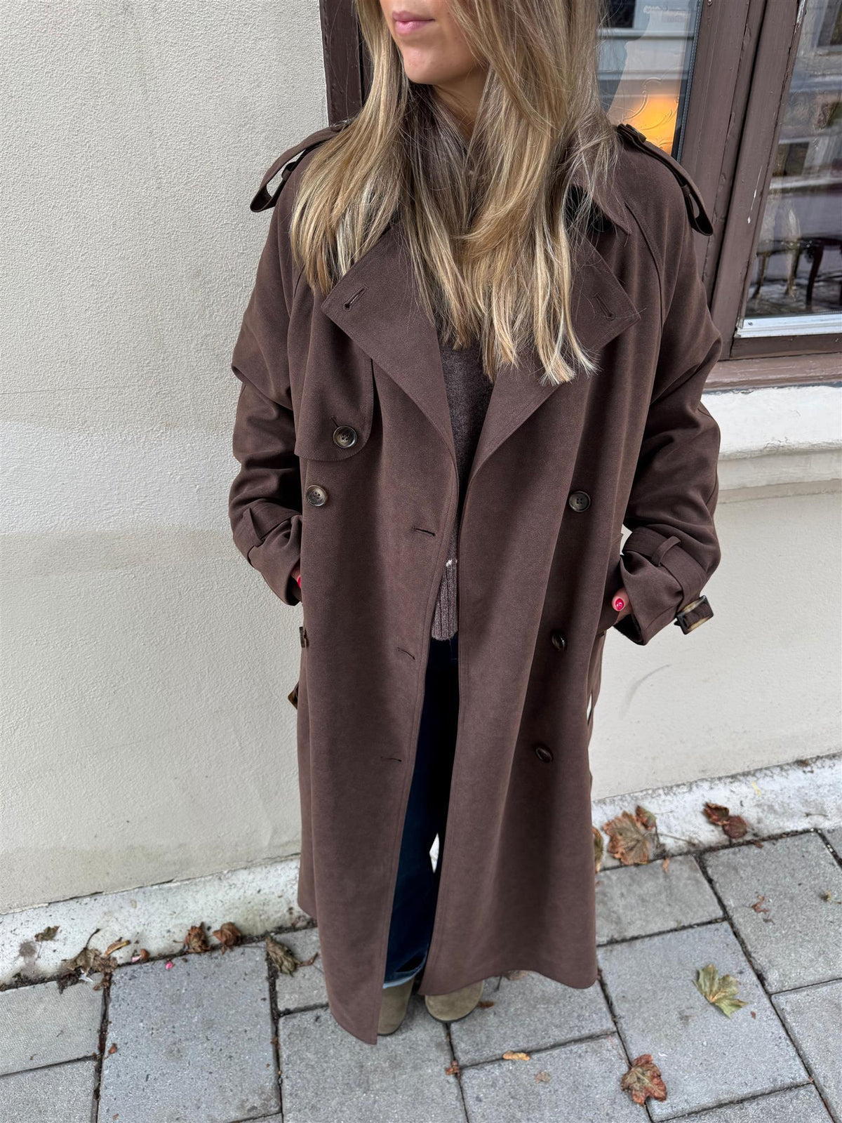 Caia Suede PU Coat