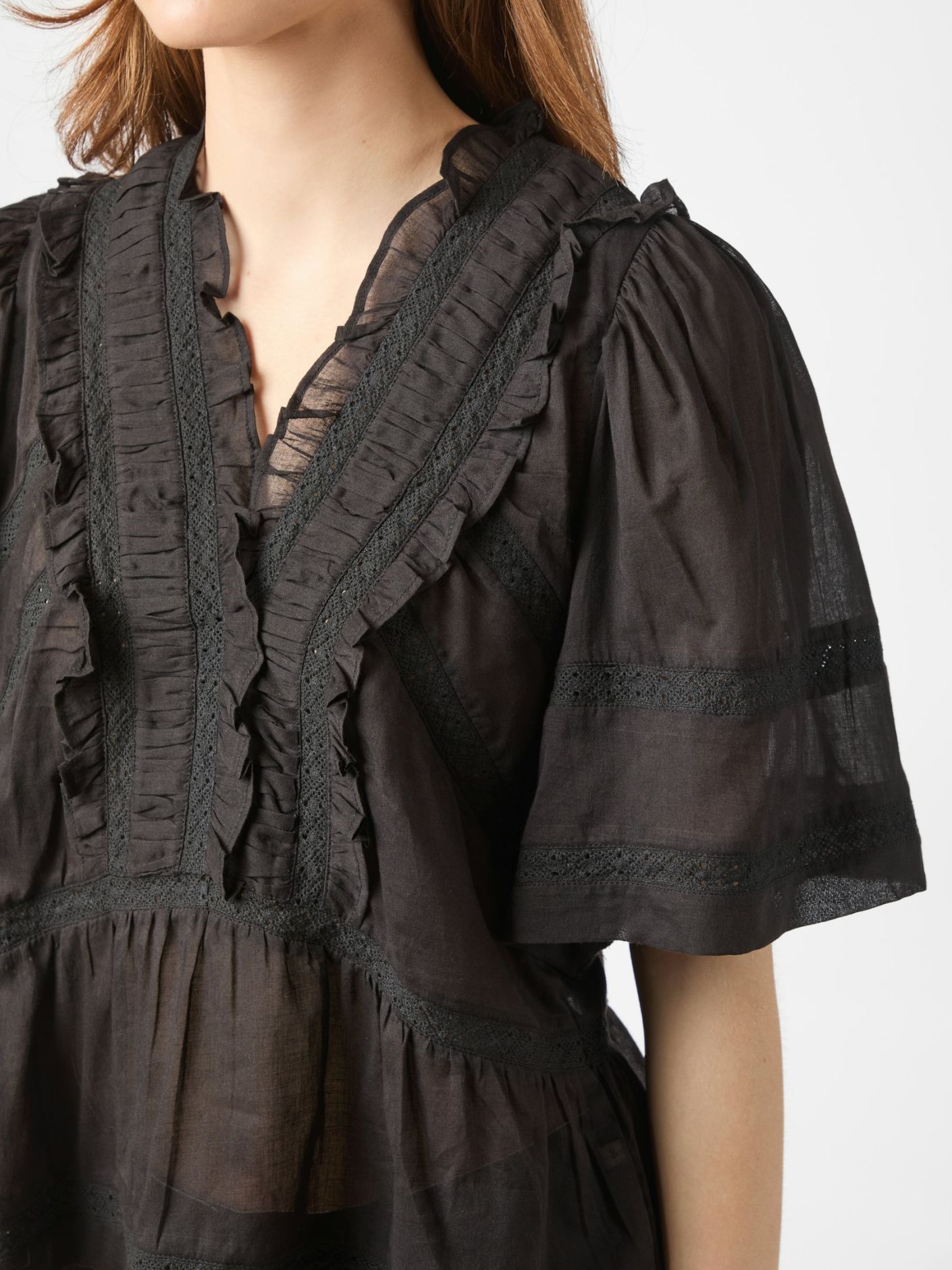 Evienne S Voile Top - Overdeler