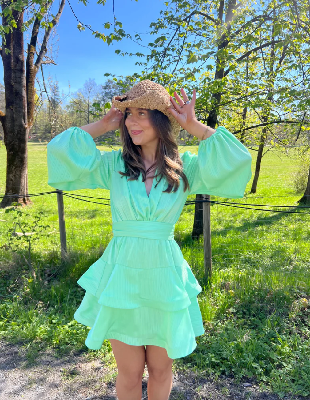 Asya Bedouin Dress - Mint Sage