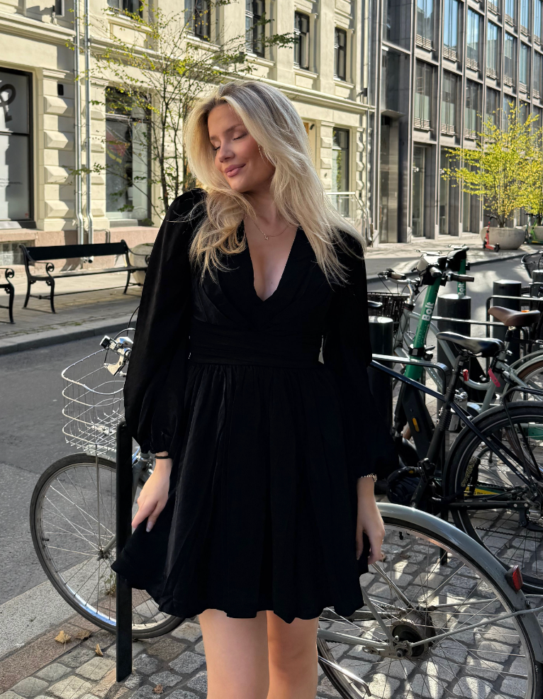 Maeve Satin Dress - Black