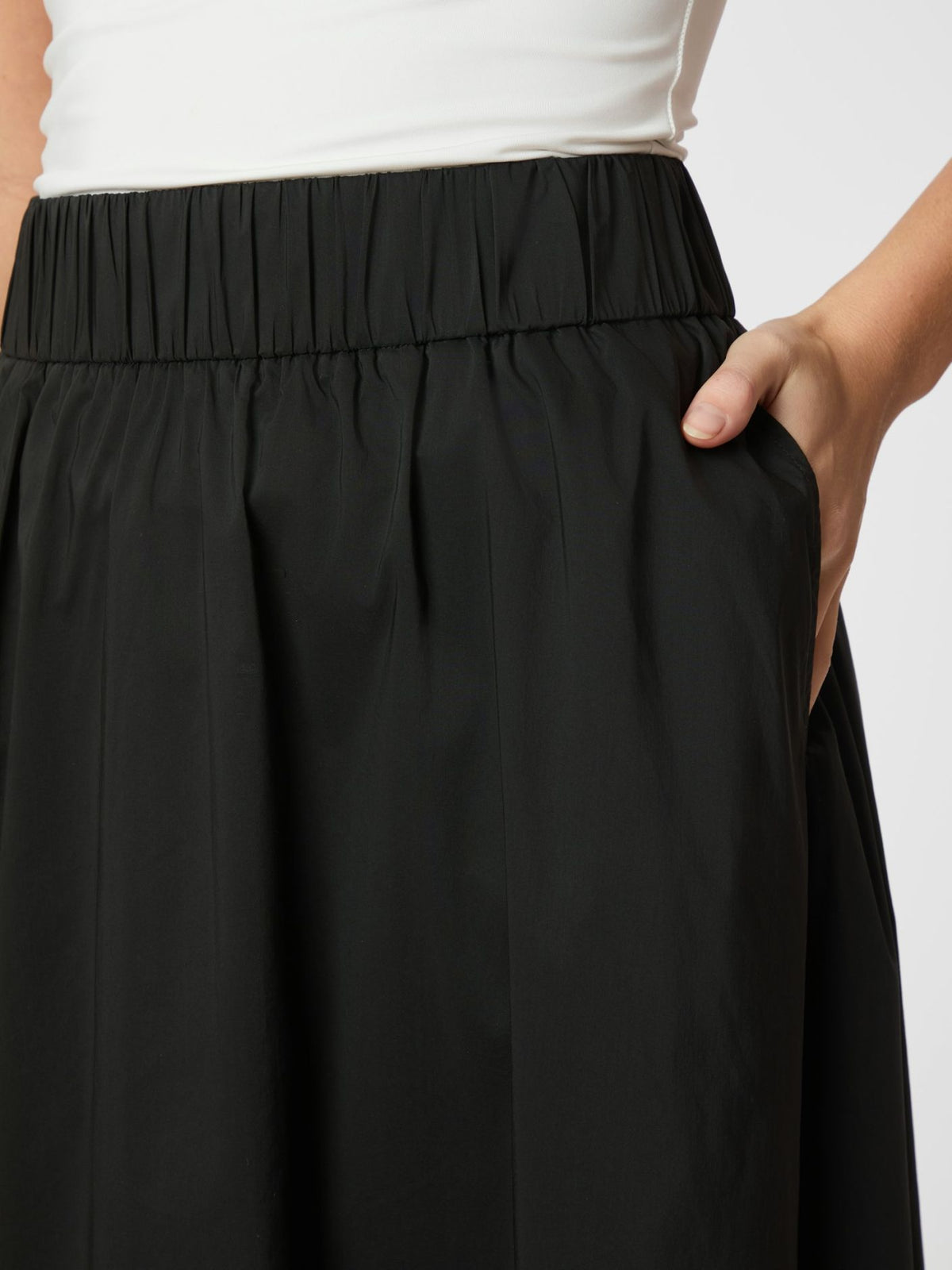 Yara Long Poplin Skirt