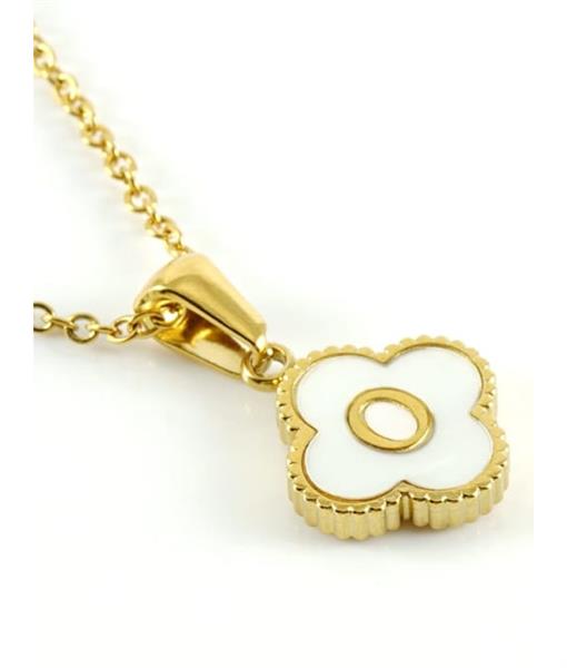 Four Leaf Letter Necklace